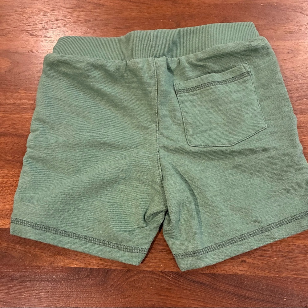 Janie and Jack Olive Green Slub Shorts - Picture 4 of 6